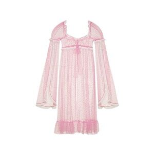 For Love & Lemons pink sheer robe